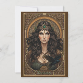 Morrígu Celtic Goddess Art Flat Thank You Card Tack Kort