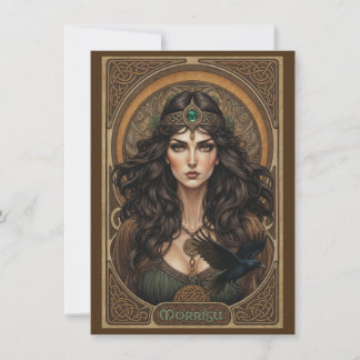 Morrígu Celtic Goddess Art Flat Thank You Card Tack Kort