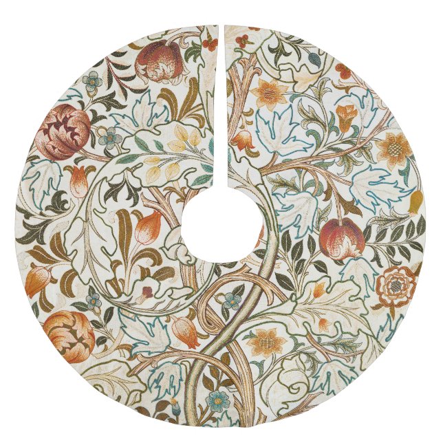 Morris Acanthus Blommigt Crewel Broderimönster Julgransmatta Borstad Polyester (Framsidan)