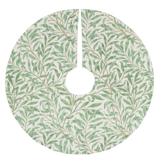 Morris - Antik pilblad & Grenmönster Julgransmatta Borstad Polyester (Framsidan)