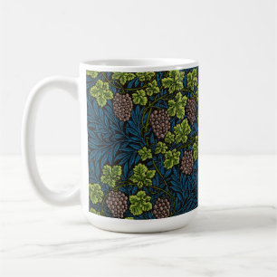Morris - Antique 1873 Grape & Lämna & Vine Mönster Kaffemugg