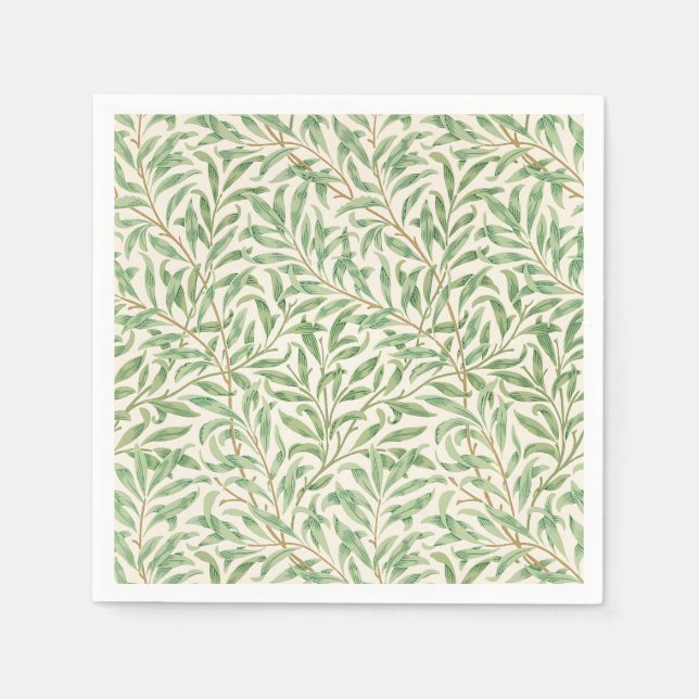 Morris - Antique willow löv & Grenar Mönster Pappersservett (Framsidan)