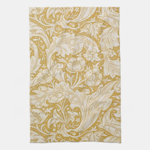 Morris Bachelors Button Flower & Golden Stems Kökshandduk
