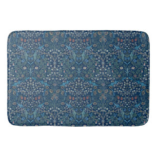 Morris Blue Background Vintage Blackthorn Mönster Badrumsmatta