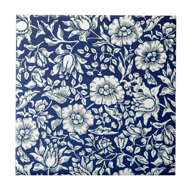 Morris - Blue Mallow Ceramic Tile Kakelplatta (Framsidan)