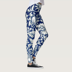 Morris - Blue Mallow, populär mönster  Leggings