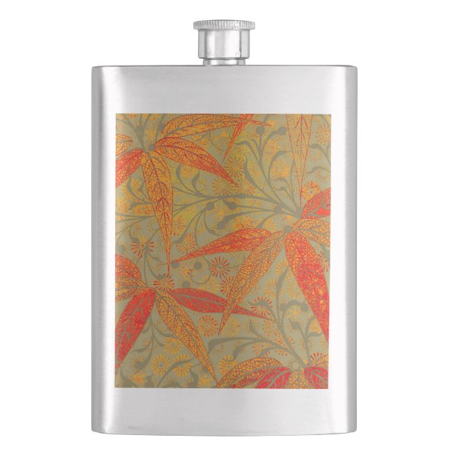 Morris & Co. Bambu-mönster Godwin Orange & Sage Fickplunta (Framsidan)