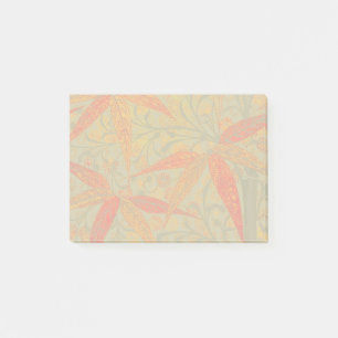 Morris & Co. Bambu-mönster Godwin Orange & Sage Post-it Block