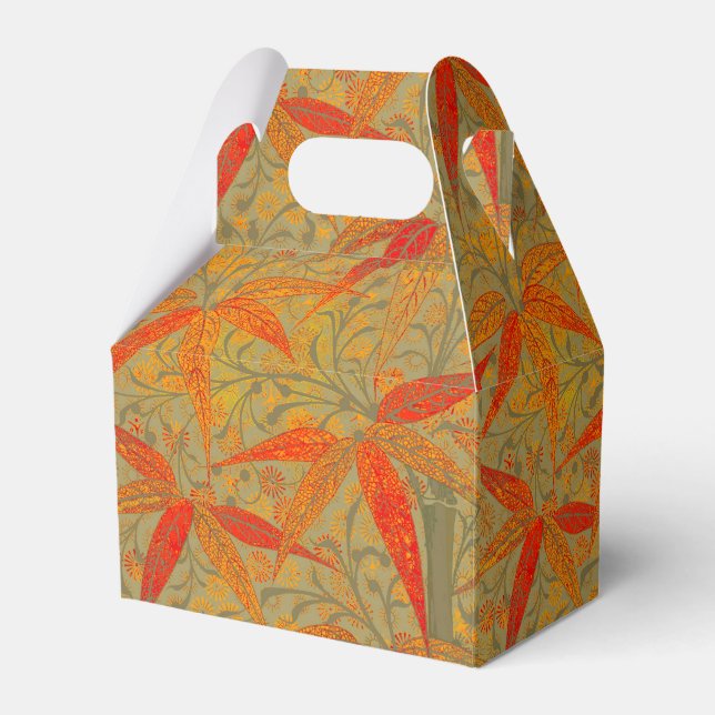 Morris & Co. Bambu-mönster Godwin Orange & Sage Presentaskar (Framsidan Sidan)