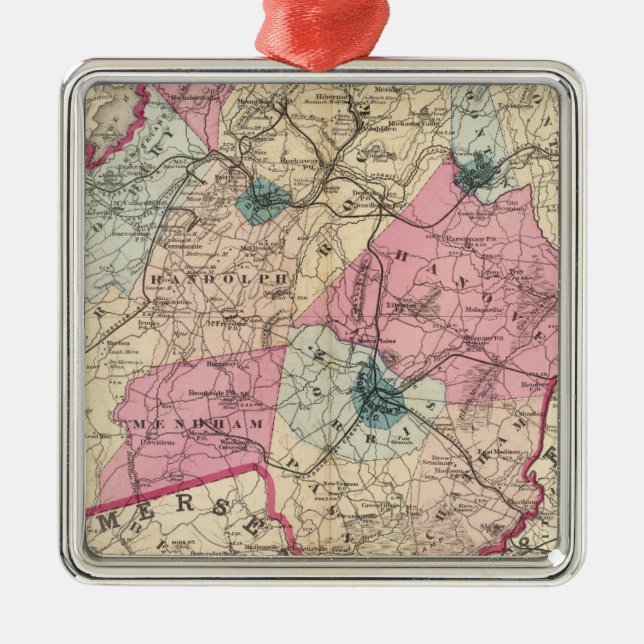 Morris County NJ Julgransprydnad Metall (Framsidan)