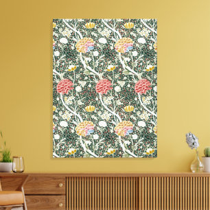 Morris Cray Vintage Blossom Blommig Design Grön Canvastryck