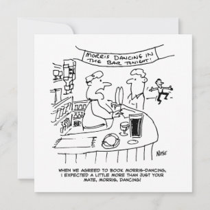 Morris Dancing i Pub. Traditionell Morris Dancing Julkort