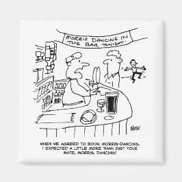 Morris Dancing i Pub. Traditionell Morris Dancing Magnet