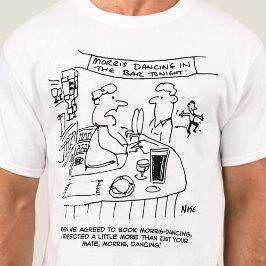 Morris Dancing i Pub. Traditionell Morris Dancing T Shirt