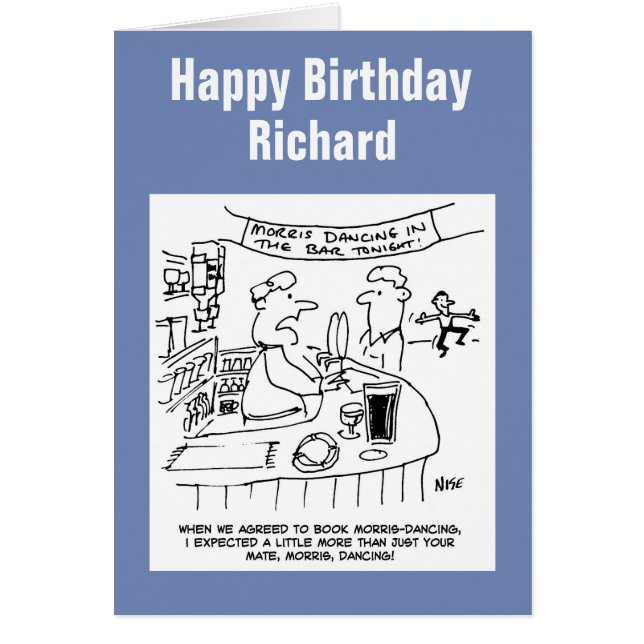 Morris Dancing in a Pub Hälsningskort (Framsidan)