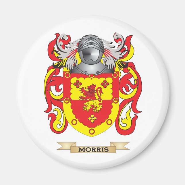 Morris- (England) vapensköld (familjvapenskölden) Magnet (Framsidan)