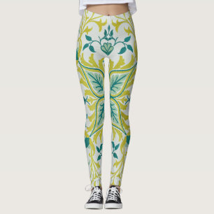 Morris Gult Turcos Vine & Flower Mönster Leggings