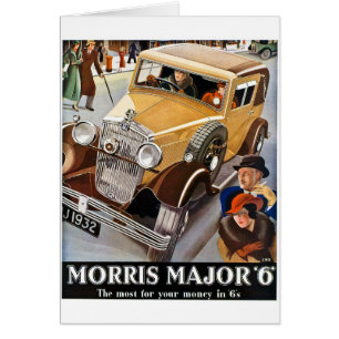 Morris ha som huvudämne 6 - den brittiska Auto Hälsningskort