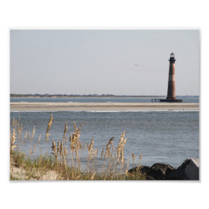 Morris Island Lighthouse, Folly Beach, Charleston Fototryck
