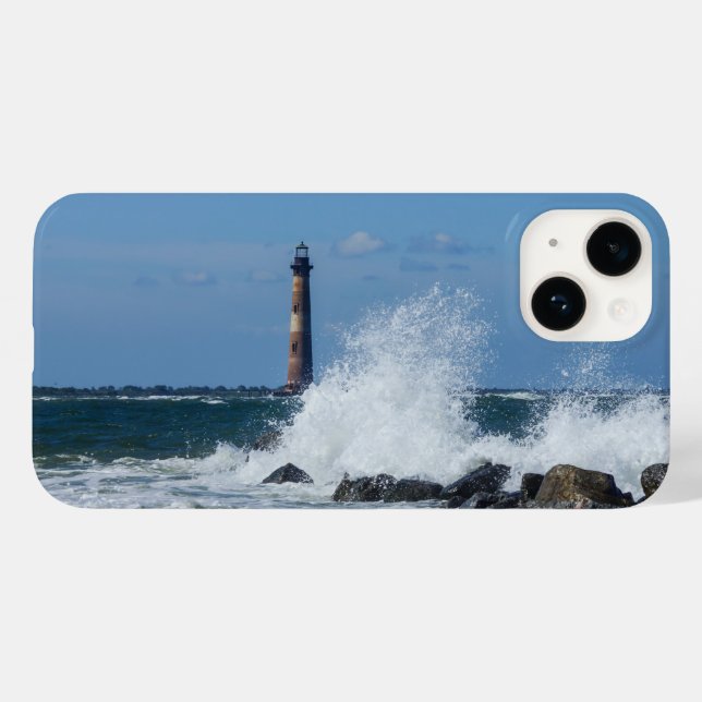Morris Island Lighthouse Stänk iphone case (Baksida (horisontell))