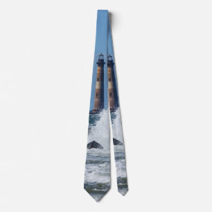 Morris Island Lighthouse Stänk Neck Tie Slips
