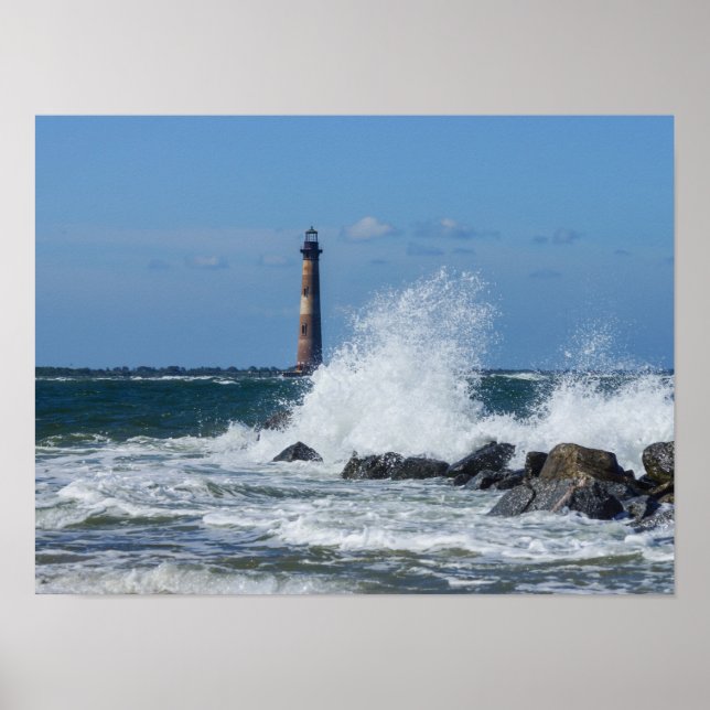Morris Island Lighthouse Stänk Poster (Framsidan)