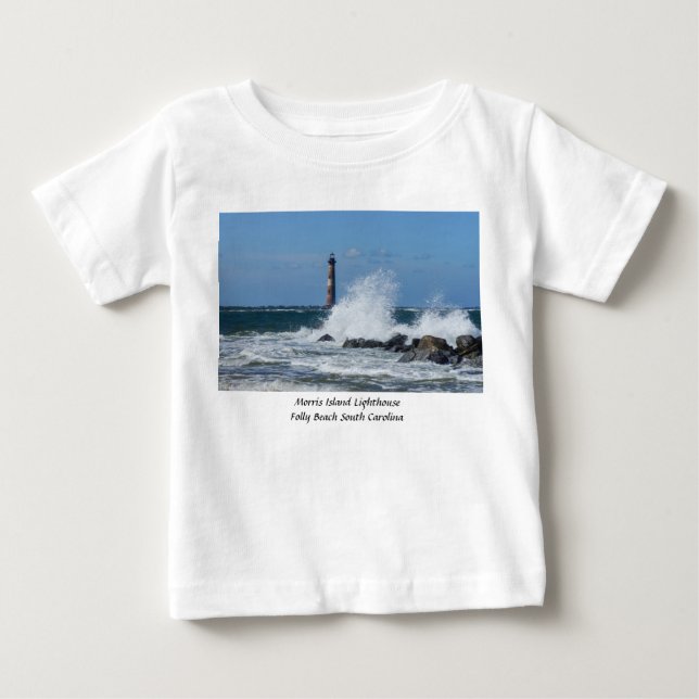 Morris Island Lighthouse Stänk T Shirt (Framsida)