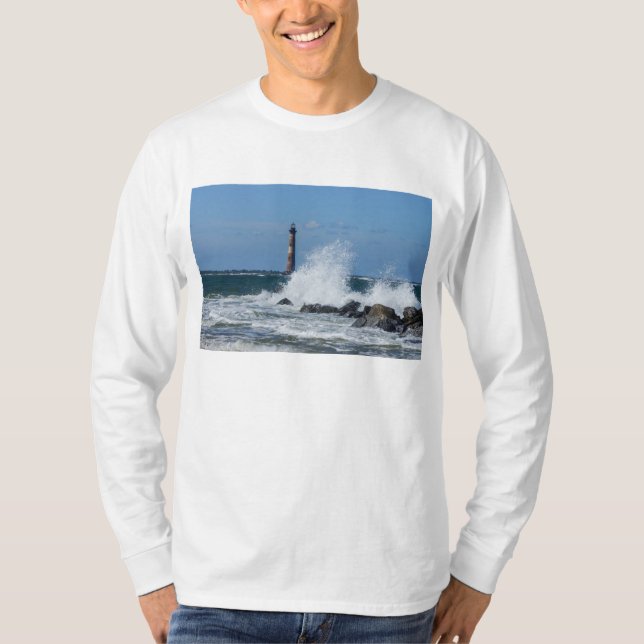 Morris Island Lighthouse Stänk T-shirt (Framsida)