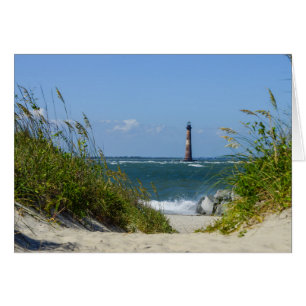 Morris Island Lighthouse Walkway Greeting Card OBS Kort
