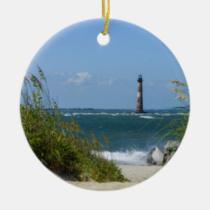 Morris Island Lighthouse Walkway Julgransprydnad Keramik