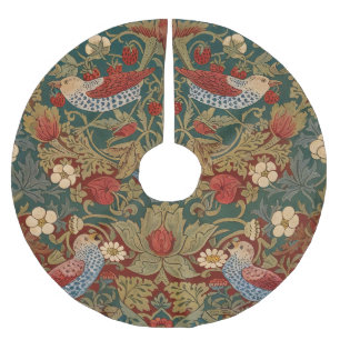 Morris - Jordgubbastöld #2 Blommönster Julgransmatta Borstad Polyester