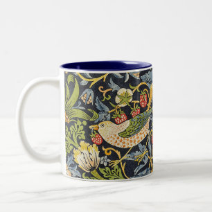 Morris Jordgubbastöldaren Marinblå Vintage Finkons Två-Tonad Mugg