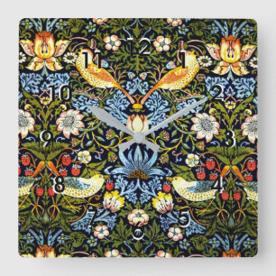 Morris - Jordgubbstårt, berömdens utformning Fyrkantig Klocka