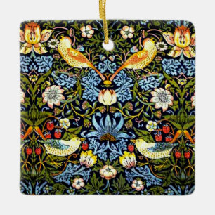 Morris - Jordgubbstjuv, berömd mönster Julgransprydnad Keramik