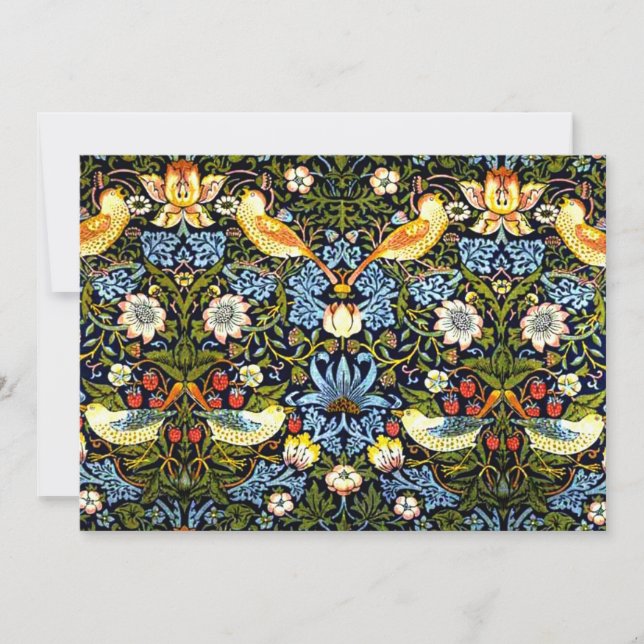 Morris - Jordgubbstjuv, berömd mönster Julkort (Framsida)