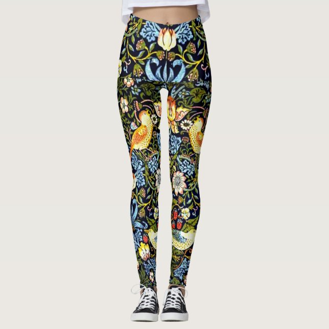 Morris - Jordgubbstjuv, berömd mönster Leggings (Framsida)