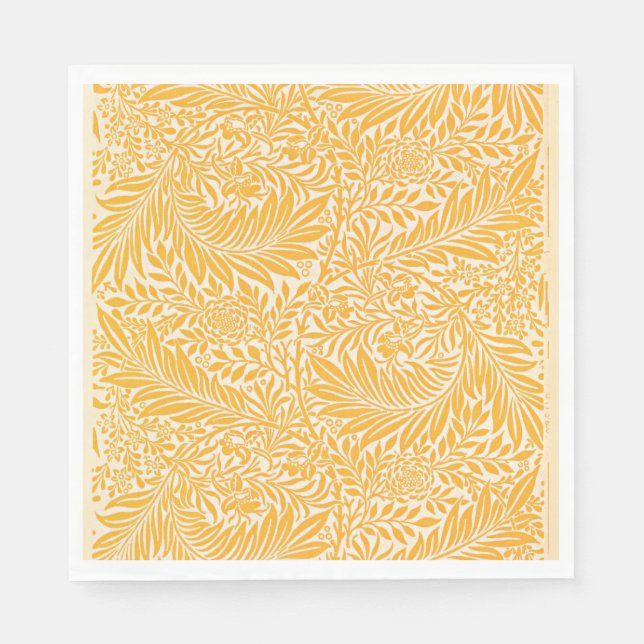 Morris - Larkspur, gyllene gult Pappersservett (Framsidan)