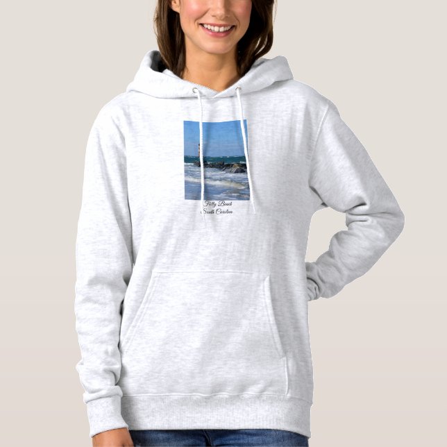 Morris Lighthouse Folly Beach Hoodie T Shirt (Framsida)