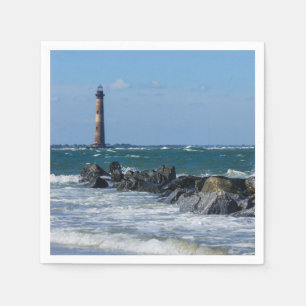 Morris Lighthouse Folly Beach Pappersservett