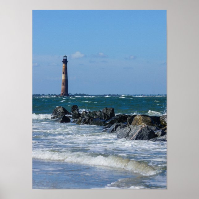 Morris Lighthouse Folly Beach Poster (Framsidan)