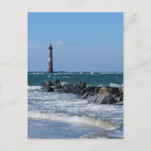Morris Lighthouse Folly Beach Vykort