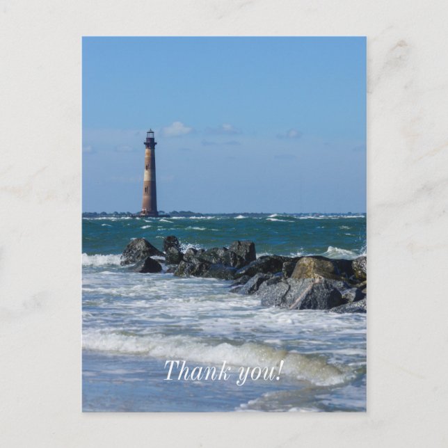 Morris Lighthouse Folly Beach Vykort (Framsida)