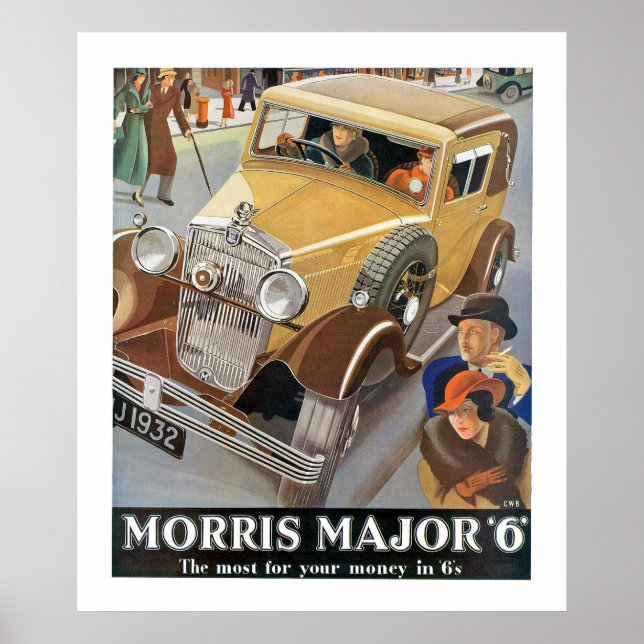 Morris Major '6' Automobile Ad Poster (Framsidan)