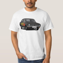 Morris Marina Toppen - svart med lågor T-Shirt