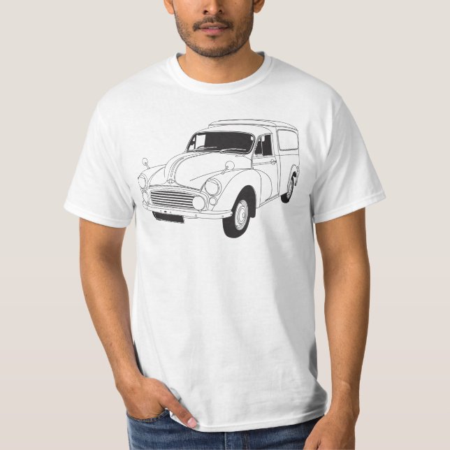 Morris minderårig 1000 6WT Skåpbil T-tröja T Shirt (Framsida)