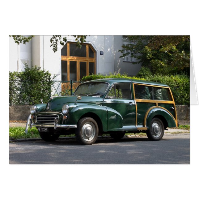 Morris Minor 1000 Traveler Hälsningskort (Framsidan Horizontal)