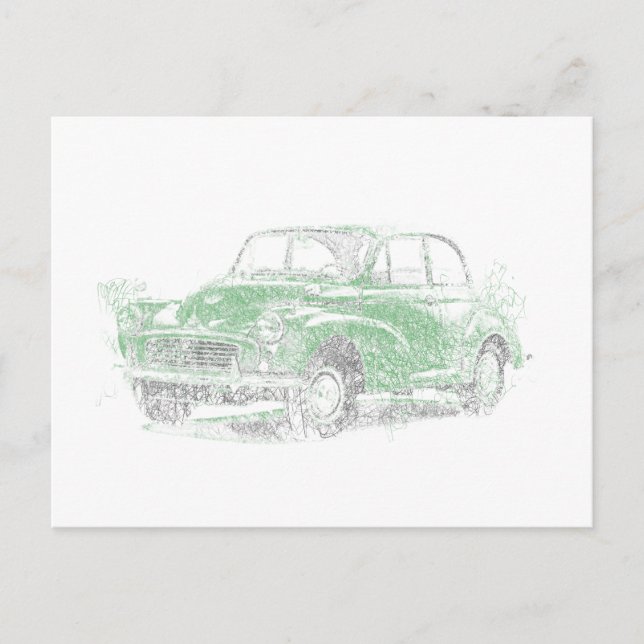 Morris Minor (Biro) Vykort (Framsida)
