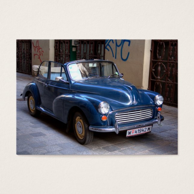 Morris Minor Conversible Tourer Visitkort (Framsidan)