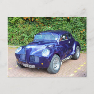 Morris Minor Hot rod Vykort