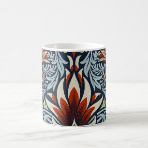 Morris Navy Blue Snakeshead Blommönstrat Tapet Kaffemugg